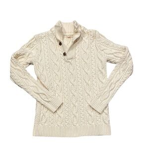 Hope And Henry‎ Cream Chunky Cable Knit Sweater